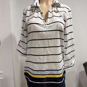 Brooks Brothers Women's Lightweight cotton striped tunic